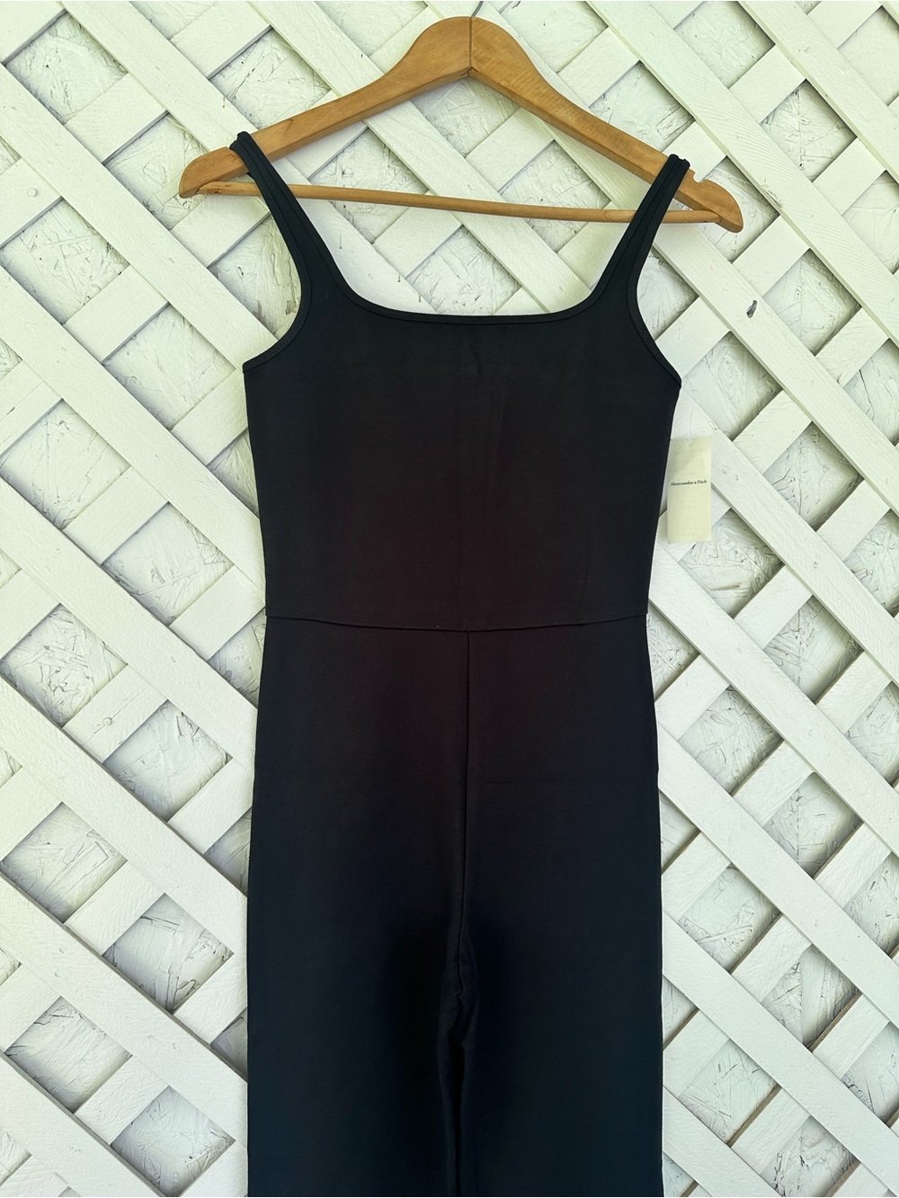 Abercrombie & Fitch Black Bootcut Flared Jumpsuit Fitted/Flared XST New - Picture 2 of 12